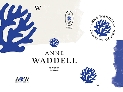 Anne Waddell Jewelry Design brand branding design icon illustration logo