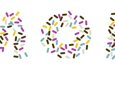 Accidental doughnut color doughnut pattern typography