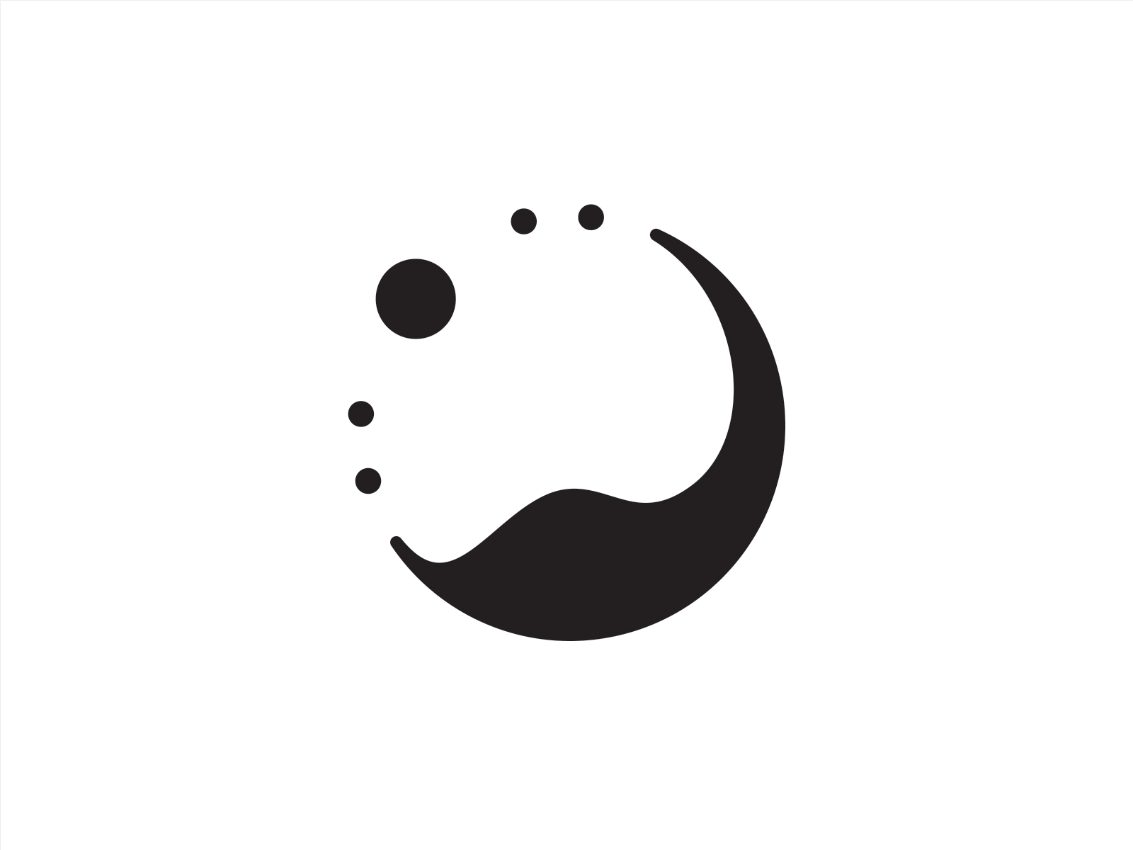 Many moons brand branding circle design illustration logo logodesign moon