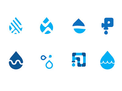 Water pipes icon logo water