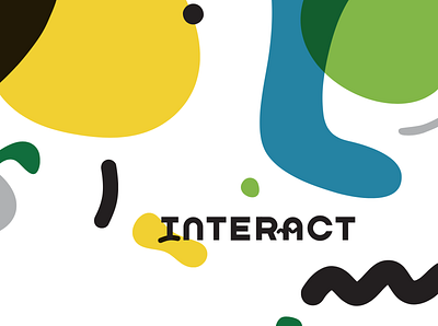 Interact branding color design icon illustration lettering logo pattern type typography