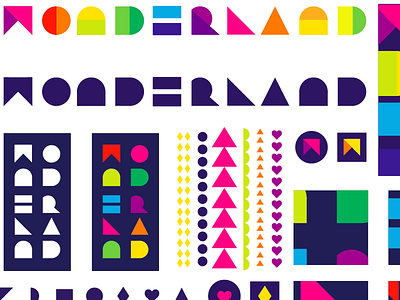 Wonderland branding color design identity logo pattern shapes wonderland