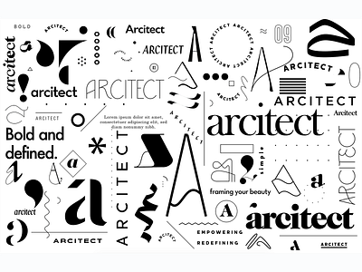 Arcitect brand branding design icon illustration lettering logo pattern type typography