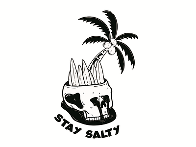 STAY SALTY adobe ilustrator logo for branding logodesign vector deaugn vintage design