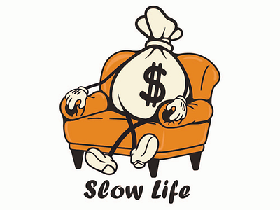 Slow life graphic design illustration vintage design