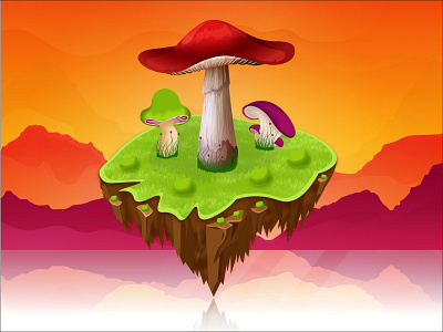 Mush Island 2020 design digital art digital illustration illustration island mush island mush island mushroom mushrooms vector