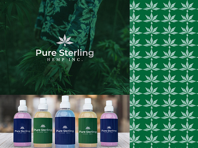 Pure Sterling Hemp Incorporation app icon logo branding cannabis cannabis branding cbd cbdoil date site design flat logo gradient logo hemp illustration logo design logomark minimalist logo new logo plant roots