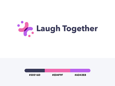 Laugh Together app icon logo gradient logo illustration laugh together laugh together laughing logo laughing logo logo design minimal minimalist logo new logo together typography ui