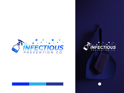 INFECTIOUS PREVENTION CO. app icon logo branding cleaning company cleaning services design gradient logo illustration infectious inspiration logo logo design minimalist logo new logo prevention ui