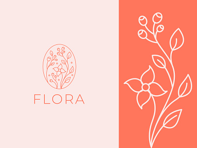 "Flora" Botanical Logo