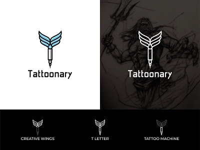 "Tattoonary" a tattoo artist logo design