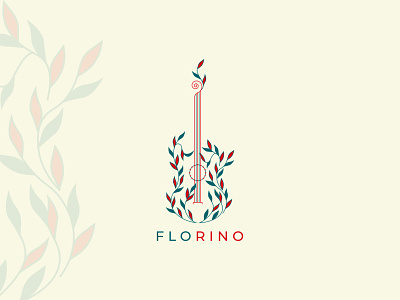 "Florino" Floral Line art Logo design