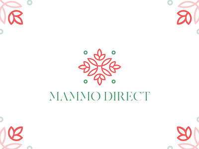 "Mammo Direct" Floral Line art Logo design botanical logo branding cosmetics design feminine line art logo feminine logo floral line art logo floral logo girlish logo illustration leaf logo line art logo line work logo logo design minimalist logo natural logo new logo one line art