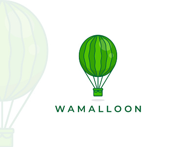 Wamalloon - Fruit Minimal Logo app logo balloon logo branding design flat logo fruit logo fruit minimal logo graphic design illustration logo logo design minimal logo minimalist logo modern logo modern minimalist logo watermelon logo