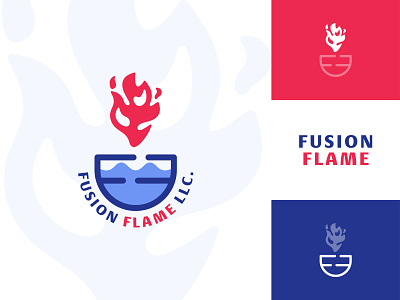 "Fusion Flame" Minimal Logo