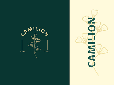 "Camilion" Botanical Luxury Line art Logo design