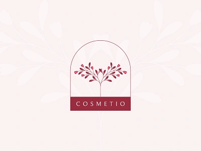 "C O S M E T I O" Feminine Logo Branding botanical boho branding cosmetics shop design feminine logo floral logo girls shop illustration line art line art logo line work logo logo design minimalist minimalist logo modern modern logo sleek logo