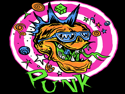 punk bandmerch illustration illustrator punk ratfink skateboarding summer summers surf surfing vintage