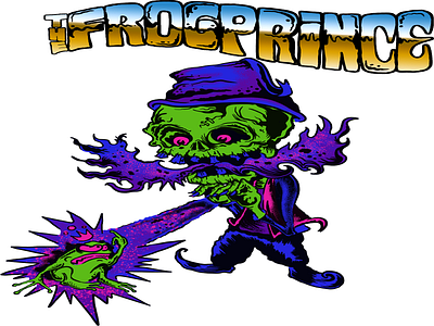 the frog prince bandmerch edroath illustration illustrator lowbrow ratfink retro skateboarding surf surfing vintage