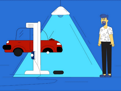 Car Station 🚗 illustration motiongraphics