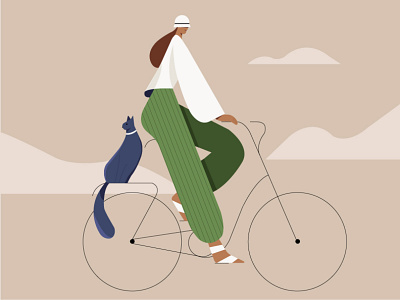 trip bike cat girl graphicdesign graphics illustration illustration art digtalart illustration motiongraphics illustrator man motion motion graphics studying trip