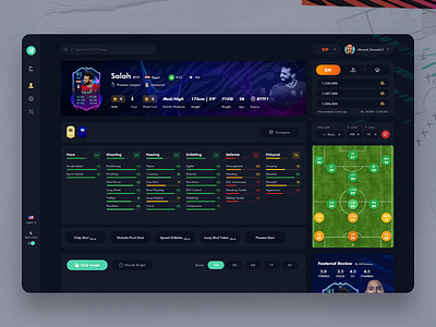 FUTBIN Player page | Redesign Concept adobe xd fifa21 football redesign ui ux website