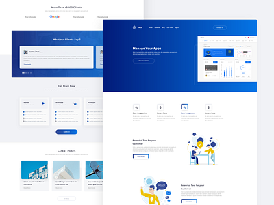 Onize - Saas Landing page adobe xd design illustration saas saas landing page saas website typography ui ux vector web website