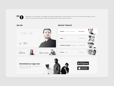 BBC Radio Live Redesign adobe xd bbc radio live music player player ui radio redesign ui ux web website