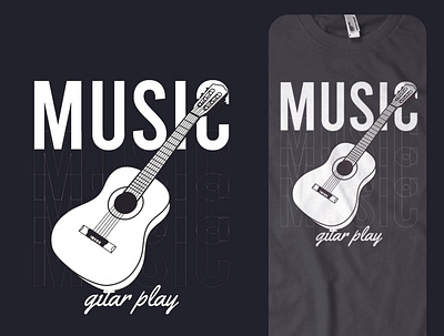 music design play gitar branding design illustration logo vector