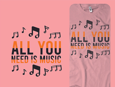 design tshirt music , all you need is music branding design illustration logo vector