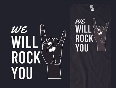 we will rock you branding design illustration logo typography vector