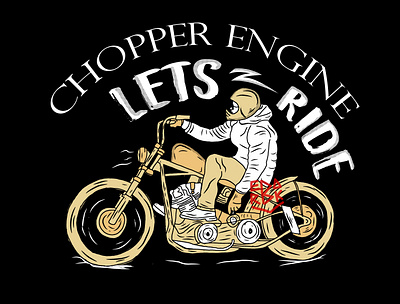 chopper engine design graphic design illustration vector