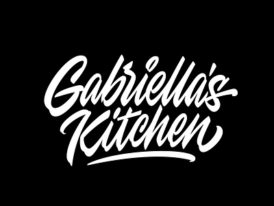 Gabriella's Kitchen brush calligraphy design lettering logo logotype typography vector