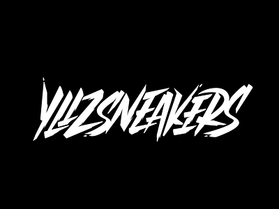 YLLZ Sneakers calligraphy lettering logo logotype typography vector