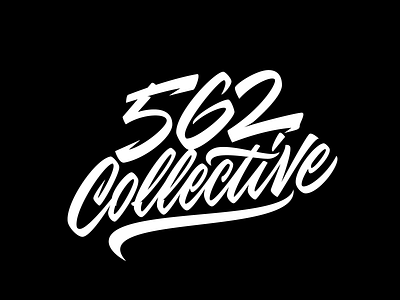 562 Collective calligraphy lettering logo logotype typography vector