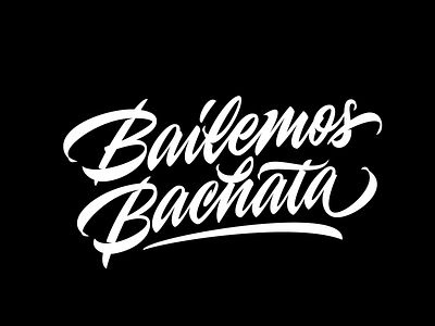 Bailemos Bachata calligraphy lettering logo logotype typography vector