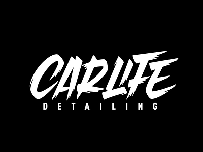 Car Life Detailing brush calligraphy design lettering logo logotype typography vector