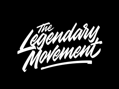 The Legendary Movement calligraphy lettering logo logotype typography vector