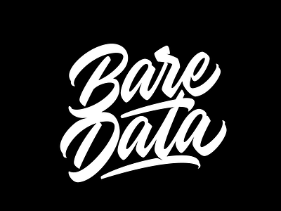 Bare Data logo calligraphy lettering logo logotype typography vector