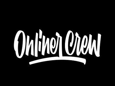 Onliner Crew calligraphy handlettering lettering logo logotype script type typography vector