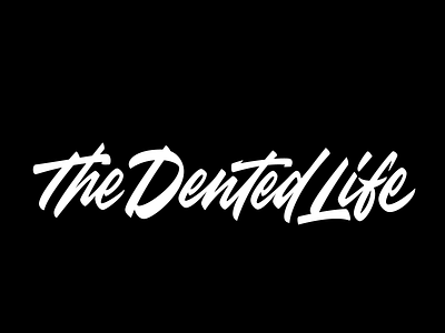 The Dented Life calligraphy font lettering logo logotype type typography vector