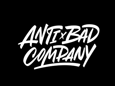 Anti Bad Company calligraphy font lettering logo logotype type typography vector