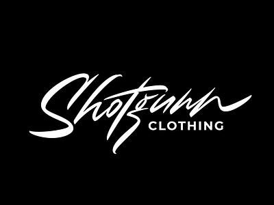 Shotgunn Clothing brush calligraphy lettering logo logotype typography vector