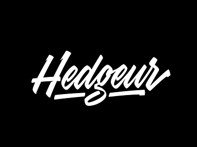 Hedgeur brush calligraphy lettering logo logotype typography vector