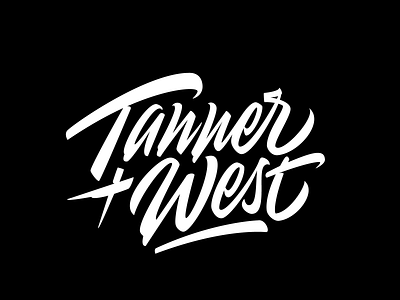 Tanner+West calligraphy lettering logo logotype typography vector