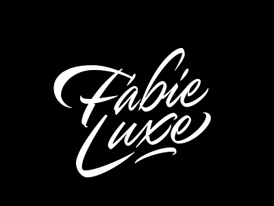 Fabie Luxe brush calligraphy lettering logo logotype typography vector