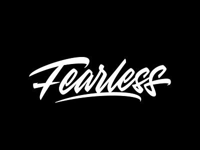 Fearless calligraphy lettering logo logotype typography vector
