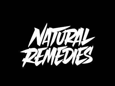 Natural Remedies calligraphy lettering logo logotype typography vector