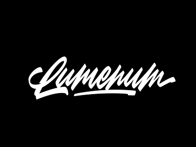 Lumenum calligraphy lettering logo logotype typography vector