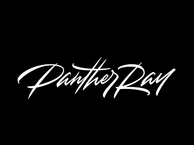 Panther Ray calligraphy lettering logo logotype typography vector